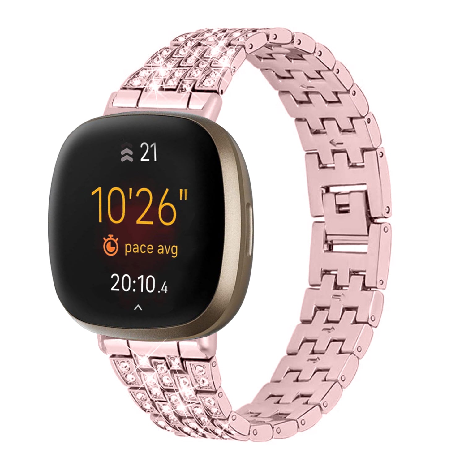 For Fitbit Versa 4 Sense 2 Rhinestones Decor Zinc Alloy Strap Replacement Smartwatch Band For Fitbit Versa 4 Sense 2 Rhinestones Decor Zinc Alloy Strap Replacement Smartwatch Band